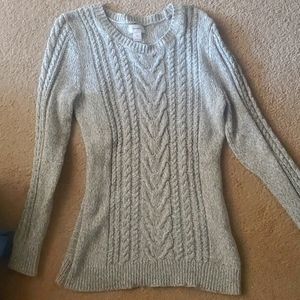 Medium old navy soft gray sweater